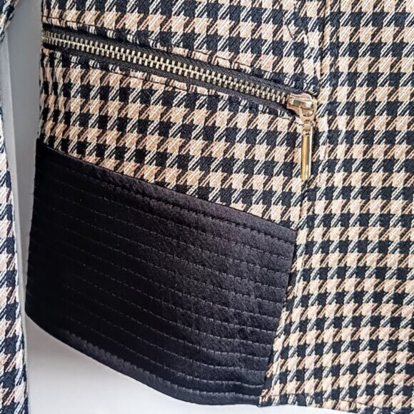 White House Black Market Houndstooth Full Zip Blazer Jacket - Picture 4 of 8